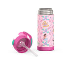 Thermos FUNtainer Vacuum Insulated Stainless Steel Water Bottle - 410mL - Princess-Integrated carry handle is easy to grip and can be folded down when not in use