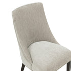 Manhattan Comfort Beever 22" Modern Chenille Upholstered Dining Chair - Taupe - Set of 4-Rubberwood Frame with Dark Walnut Finish