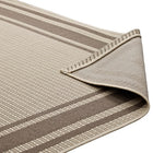 Modway Rim Solid Border Indoor/Outdoor Area Rug - 8 ft W x 10 ft L - Light/Dark Beige-High Density / Machine-Woven