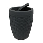 Modern Homes 7L Round Bath Bin - Grey-Features convenient swing lid and innovative hidden bag