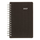 Brownline - 2027 agenda quotidien DuraFlex avec couverture en poly texturé en deux pièces – 8 po x 5 po – noir-Horaire de rendez-vous de 7 h a.m. à 7 h 30 p.m., à intervalles de 30 minutes pour la semaine complète