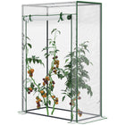Outsunny - Serre de jardin à entrée piétonne 40 po L x 20 po l x 59 po H avec cadre en acier et porte enroulable-Le design haut et étroit est parfait pour les espaces extérieurs limités  
