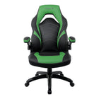Emerge Vortex Bonded Leather Gaming Chair, Black and Green-Black and green gaming chair