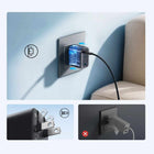 Anker Nano 70W 3-Port USB-C Wall Charger with USB-C Cable - Black Stone-Mini Size and Travel-Friendly. At just 2.09 × 1.68 × 1.24 inches, the charger is 41% smaller than a standard 70W USB-C charger—making it effortlessly portable. Slip it into a pocket, handbag, or travel pouch without taking up valuable space, so you can stay powered up wherever you go.