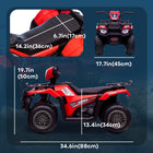 Aosom Kids 12V Battery Powered Ride-on ATV with Music, LED Lights and Treaded Tires - Red-You can connect a device with the MP3 port and USB port 