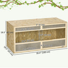 PawHut 58 gal. Reptile Terrarium with Sliding Doors - Natural-To get more heat, add a heating pad on the bottom 