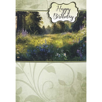Mill Brook Studio Birthday Greeting Cards/Envelopes - 5-3/8" x 7-3/4" - Field of Flowers - 18 Pack-Premium quality greeting cards