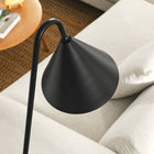 Modway Ayla Marble Base Floor Lamp - Black-On/Off Foot Switch