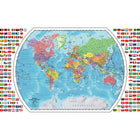 Replogle - Présentoir de cartes du monde – 49 po L x 33 po H - Français-Carte du monde 49"/124,5 cm x 33"/84 cm