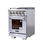 Kucht 24" KFX-X Series Pro Style Propane Gas Range - Stainless Steel-Product dimensions 27.75" L x 24" W x 36" H