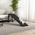 PawHut 74" L Pet Ramp with Non-slip Carpet - Black-Made of quality pine wood for robust use 