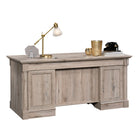 Sauder 65"W Palladia Executive Desk - Split Oak-  Quick and easy assembly with patented T-lock drawer system