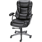 Staples Osgood Bonded Leather High-Back Manager's Chair - Black-Centre tilt, tilt lock and adjustable tilt tension functions with easy-to-reach side handle