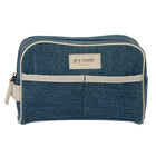 Gry Mattr Denim Pouch with Contrast Trim - 8" × 5" × 3" - Blue-Multi-functional pouch for daily essentials.