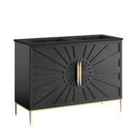 Modway Awaken 48" Double Sink Bathroom Vanity - Black-Modern Bathroom Vanity Cabinet
