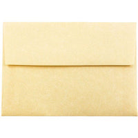 JAM Paper 4Bar A1 Parchment Invitation Envelopes - 3.625" x 5.125" - Antique Gold - Recycled - 50 Pack -Colour: Antique Gold, Envelopes feature a marbled parchment finish for an elegant touch