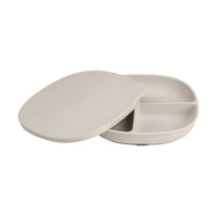 b.box - Assiette en silicone + couvercle - Latte-Fabriqué en silicone platine sans danger pour les bébés