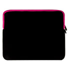 Vangoddy - Housse de protection en néoprène pour ordinateur portable 15" avec poche supplémentaire - Noir/Rose-Design mince et léger pour un transport facile sans encombrement
