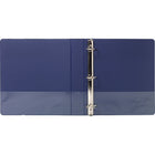 Staples® – Reliure standard avec porte-étiquette et anneaux en D, 1 1/2 po, bleu-Le matériau anti-adhésif et prêt pour l'archivage n'enlèvera pas l'encre ou le toner des pages imprimées