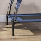 PawHut Elevated Cooling Pet Bed with Canopy for XL Dogs - Dark Blue-Includes a travel bag for easy storage and transport 