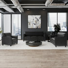 Flash Furniture – Mobilier de réception en bois Hercules Diplomat, noir (BT827SETBK)-Ensemble de réception contemporain