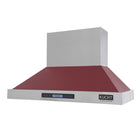 KUCHT KRH4815-R 48" 1200 CFM Wall Mounted Range Hood - Stainless Steel/Red-Professional range hood features up to 1200 CFM that will give you different levels of airflow and capture smoke and cooking odours in a quiet operation