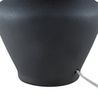Hudson&Canal - Lampe de table Cassian 63 cm de haut avec abat-jour en tissu - Noir mat/laiton/blanc-Comprend un cordon transparent de 6 pieds avec interrupteur à prise rotative