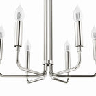 Modway Rekindle 6-Light Chandelier - Polished Nickel-ETL Listed for Damp Locations