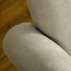 HOMCOM - Fauteuil d’appoint en tissu avec pieds en bois - accoudoirs roulés pour salon - beige-Garantie limitée du fabricant de 90 jours