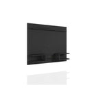 Manhattan Comfort Plaza 64.25" Modern Floating Entertainment Center - Black-Includes Brackets to Mount TV on Panel