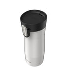 Contigo - Tasse de voyage en acier inoxydable à isolation sous vide AUTOSCELLABLE West Loop avec couvercle facile à nettoyer - 473 ml (16 oz) - Sel perle givrée-Boire facilement : la bouteille peut être tenue, verrouillée et relâchez d’une main