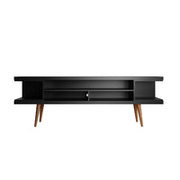 Manhattan Comfort Utopia 70.47" Modern TV Stand - Black-Mid-Century Modern Free Standing TV Stand for Living Room and Bedroom use