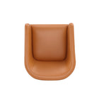 Manhattan Comfort - Lot de 2 fauteuils de salle à manger modernes Anna ronds 23,23 po en similicuir - couleur Saddle-Garantie limitée du fabricant de 30 jours