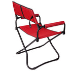 My Home My Living Outdoor Director's Chairs - Red - 2 Pack-Sturdy black powder coated steel frames. Weather resistant.