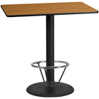 Flash Furniture Dessus de table rectangulaire de 30 po x 48 po en stratifié-Table d'hospitalité à hauteur de bar