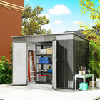 Outsunny 9' x 4' Storage Shed-Galvanized steel construction ensures durability and water resistance
