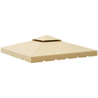 Outsunny 10' L x 10' W Gazebo Replacement Canopy Top - Beige-ONLY fit Outsunny 9.8' x 9.8' (3 x 3 m) gazebo