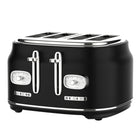 JS Gourmet Retro Collection 4-Slice Extra-Wide Slot Toaster - Black-4-slice capacity
