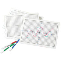 Didax Write-On/Wipe-Off Coordinate Mats - Set of 10-A great dry-erase resource for graphing!
