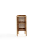 Manhattan Comfort - Table d’appoint industrielle chic de 11,81 po de Versailles - Nature-Table d’appoint moderne chic industriel en rotin parfaite pour le salon et la chambre