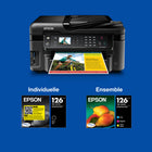 Epson - T126 Cartouche d'encre - Capacité standard - Noir-Modèles compatibles: NX330, NX430, WF-60, WF-435, WF-520, WF-545, WF-630, WF-633, WF-635, WF-645, WF-840, WF-845, WF-3520, WF-3540, WF-7010, WF-7510, WF-7520