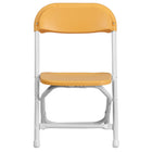 Flash Furniture Kids Plastic Folding Chair - Yellow - 10 Pack-Double Support Braces