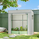 Outsunny Lean-to Tomato Greenhouse with PE Cover - White- PE cover prevents UV scorching and prolongs service life
 