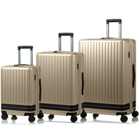 CHAMPS Fresh II  3-Piece Expandable Hardside Luggage Set - Sand-Polycarbonate Material