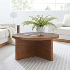 Modway - Silas Manche Table basse en bois - Noyer-Table basse ronde