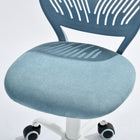Homy Casa Blue Fabric Swivel Desk Chair-Textured Fabric: Soft and cozy seat offering a chic, stylish touch