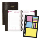 Brownline 2027 PlannerPlus Daily Planner with Twin-Wire Binding - 8" x 5" - Black-12-Month: January 2027 to December 2027