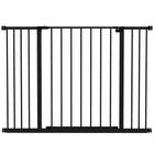 PawHut Pressure Fitted Pet Dog Safety Gate Metal Fence 29.9'' Tall - Black-Safely prevents pets accessing certain areas when needed