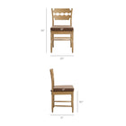 Modway - Jax Bois de chêne Chaise de salle à manger avec dossier ondulé en forme de rasoir et coussin in Cacao en chêne vieilli-Rasoir ondulé