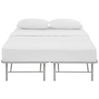 Modway Horizon Stainless Steel Queen Bed Frame - Grey-Eliminates Need For Box Spring